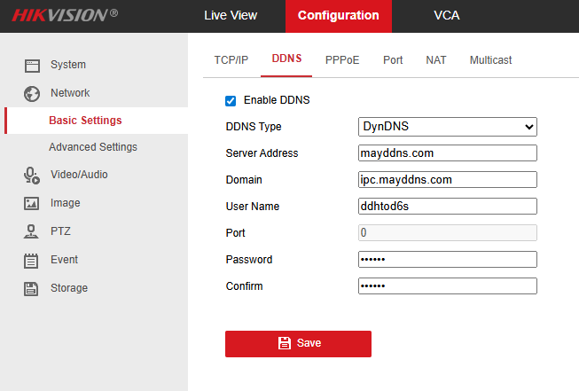 Hikvision DDNS Configuration